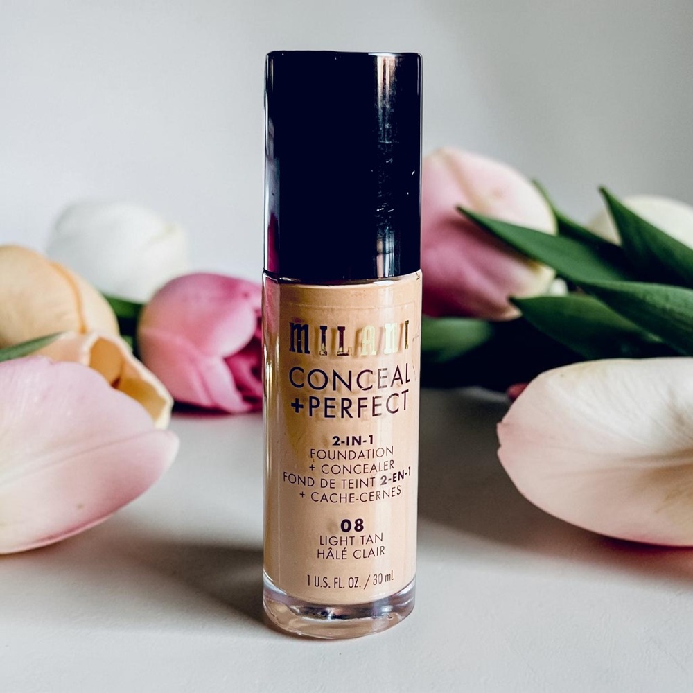 Milani Conceal + Perfect 2-In-1 Foundation + Concealer 1oz 08 Light Tan Cool